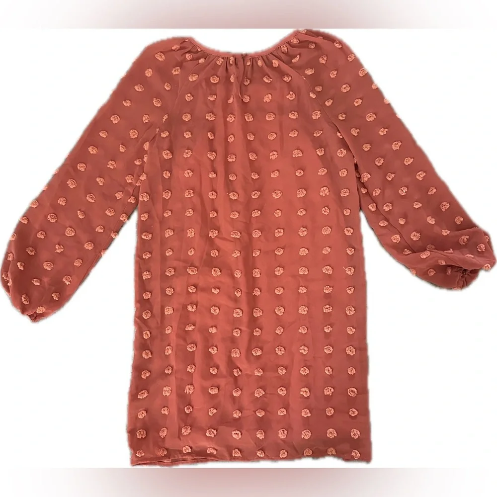 Art Class Dot Print Long Sleeve Dress